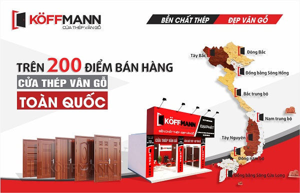 bảng mã màu cửa thép vân gỗ koffmann