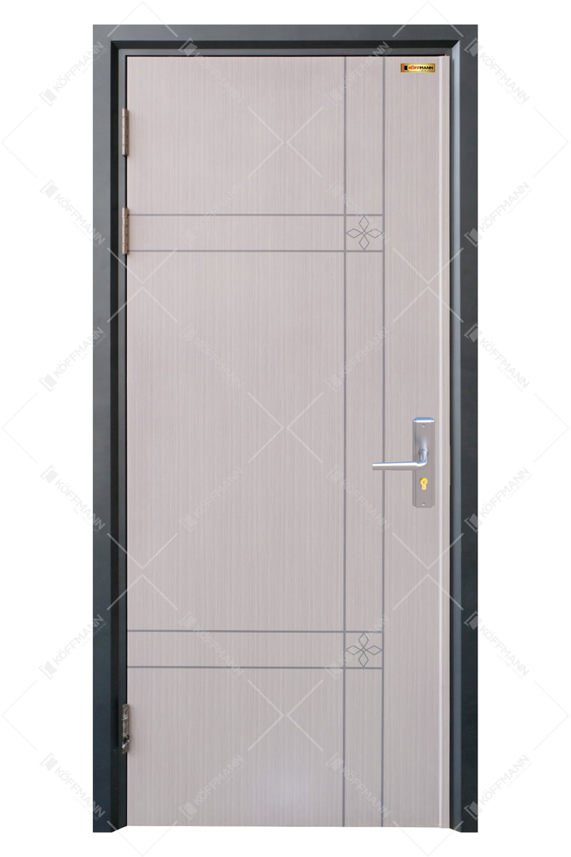 Cửa thép vân gỗ Deluxe KD-1.07